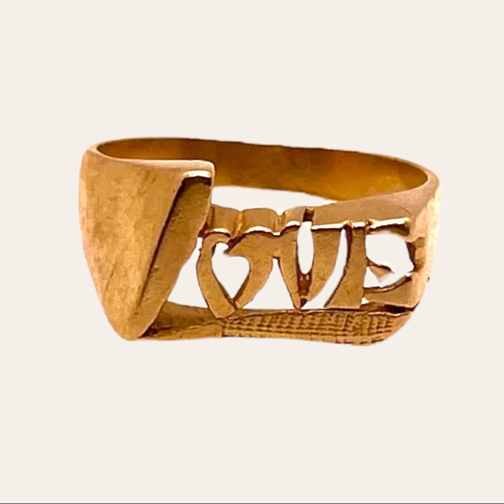 Solid 14k Gold LOVE Ring | Vintage